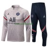 Paris Saint-Germain Ensemble Sweat d'Entraînement Quarter-Zip 21-22 Grise Pour Homme